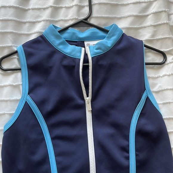 STAUD X NB Neoprene Zip Through Dress - Peacoat Navy Blue - Picture 4 of 5